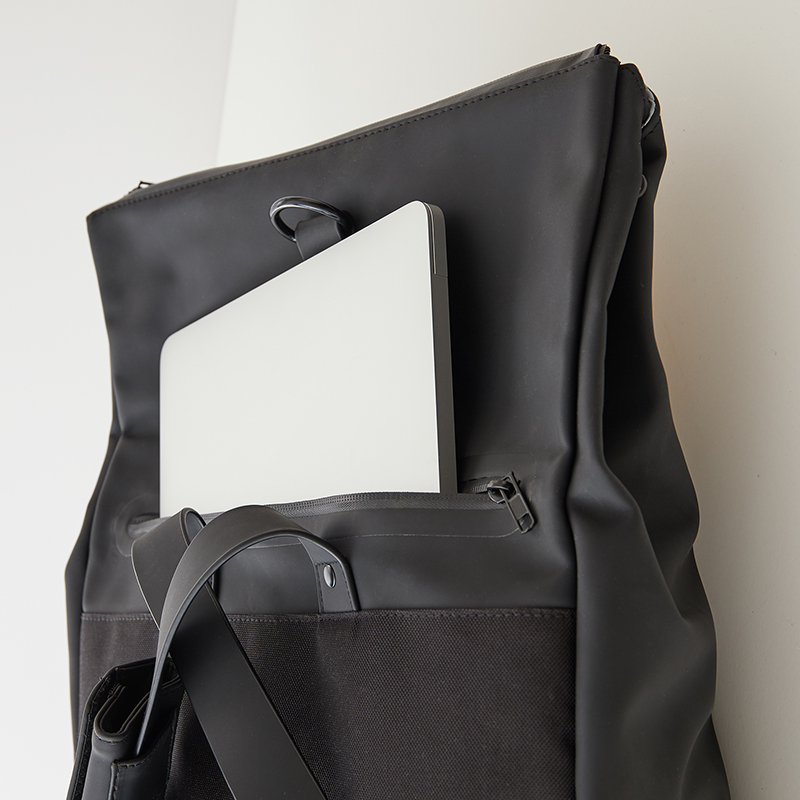 FLEXIBLE BLACK Rucksack, silber in Silber als Werbegeschenk (Abbildung 6)