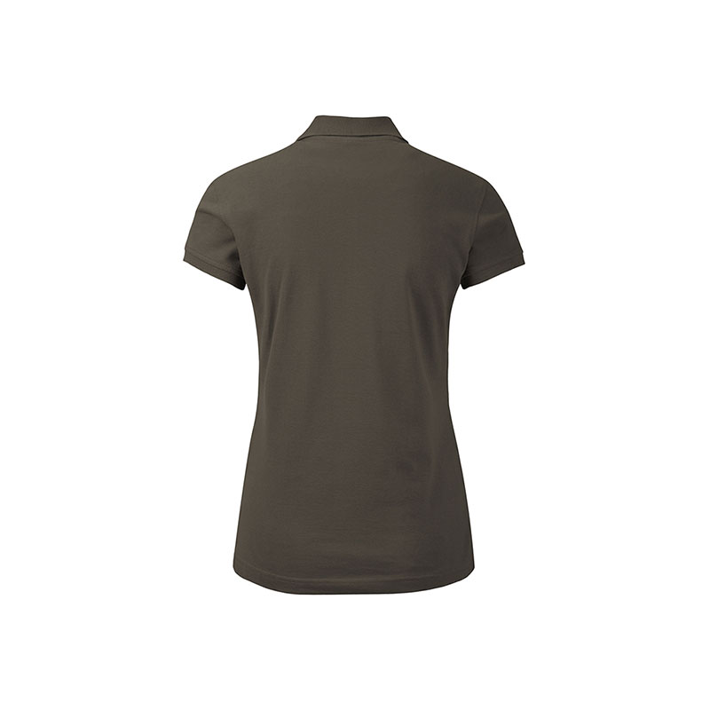 POLOSHIRT Damen Kurzarm in dunkles khaki als Werbegeschenk (Abbildung 2)