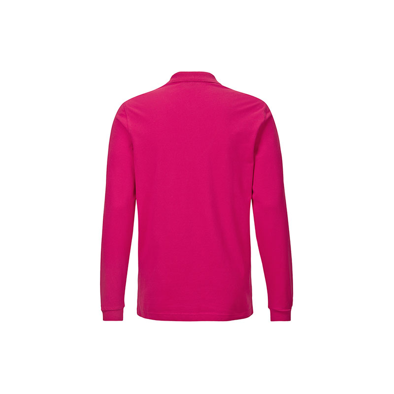 POLOSHIRT Herren Langarm in fuchsia als Werbegeschenk (Abbildung 2)