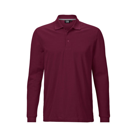 POLOSHIRT Herren Langarm in weinrot – Nr. 58305000_12