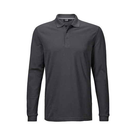 POLOSHIRT Herren Langarm in dunkelgrau – Nr. 58305000_2