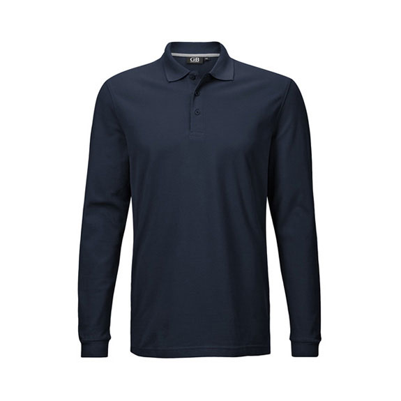 POLOSHIRT Herren Langarm in marineblau – Nr. 58305000_6