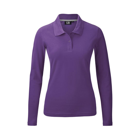 POLOSHIRT Damen Langarm in lila – Nr. 58306000_10