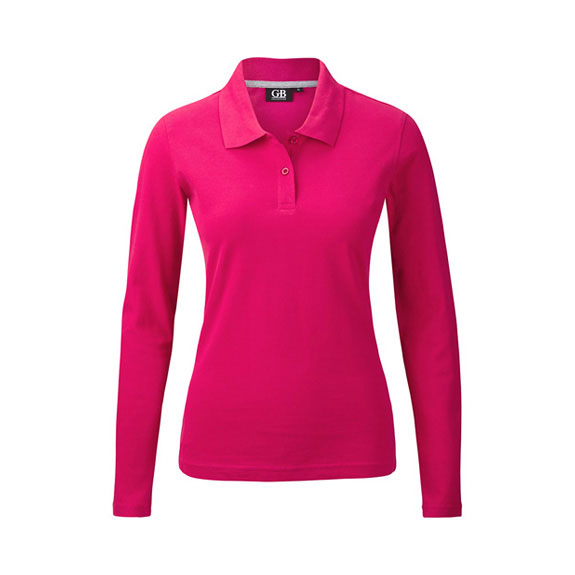 POLOSHIRT Damen Langarm in fuchsia – Nr. 58306000_11