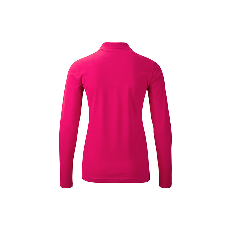 POLOSHIRT Damen Langarm in fuchsia als Werbegeschenk (Abbildung 2)