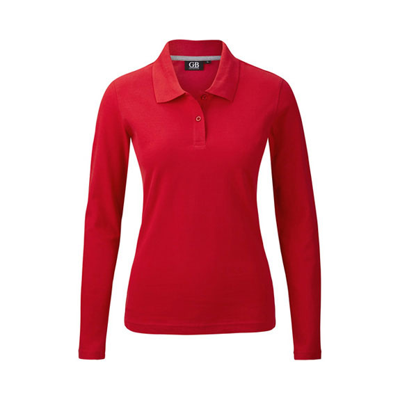 POLOSHIRT Damen Langarm in rot – Nr. 58306000_13