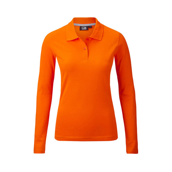 POLOSHIRT Damen Langarm in orange – Nr. 58306000_14