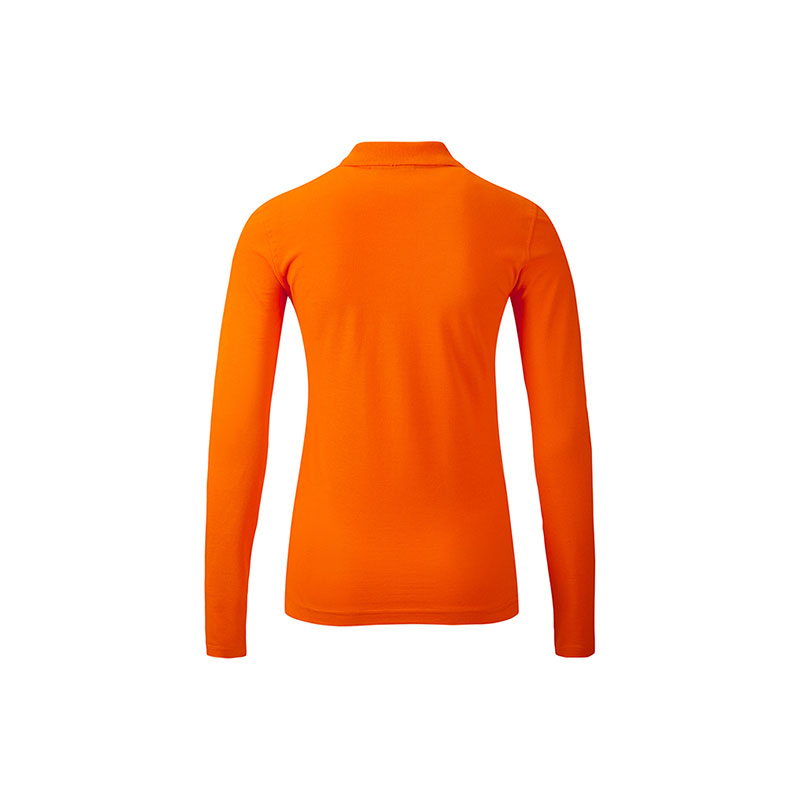 POLOSHIRT Damen Langarm in orange als Werbegeschenk (Abbildung 2)