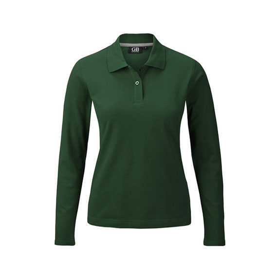 POLOSHIRT Damen Langarm in waldgrün – Nr. 58306000_18