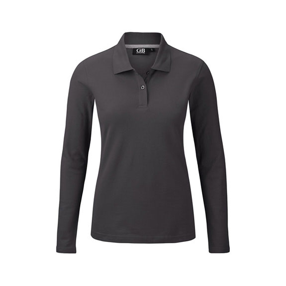 POLOSHIRT Damen Langarm in dunkelgrau – Nr. 58306000_2