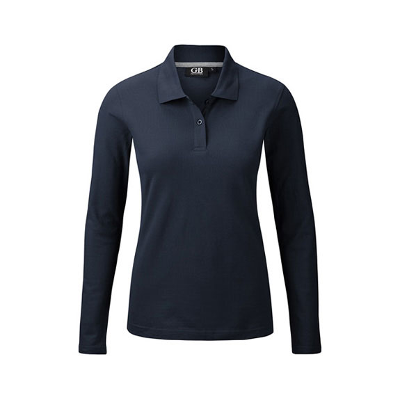 POLOSHIRT Damen Langarm in marineblau – Nr. 58306000_6