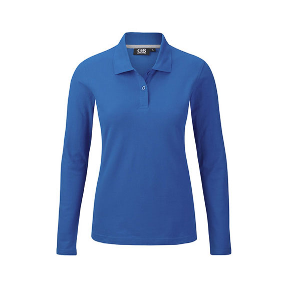 POLOSHIRT Damen Langarm in helles königsblau – Nr. 58306000_7