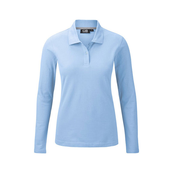 POLOSHIRT Damen Langarm in himmelblau – Nr. 58306000_9