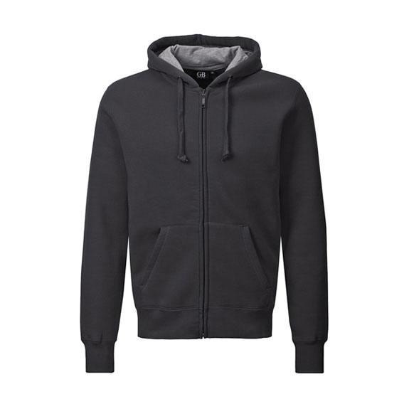 SWEATJACKE Unisex mit Kapuze in dunkelgrau als Werbegeschenk (Abbildung 4)