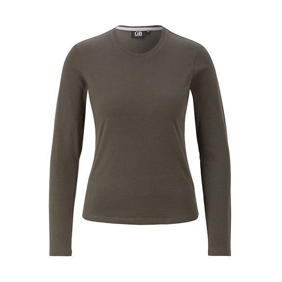 T-SHIRT PROMOTION Damen Langarm in dunkles khaki – Nr. 58328000_19