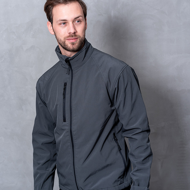 SOFT SHELL JACKE Herren in graphitgrau als Werbegeschenk (Abbildung 3)