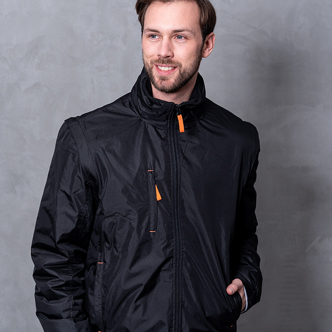 FUNKTIONSJACKE 2 IN 1 Herren in schwarz/orange als Werbegeschenk (Abbildung 3)